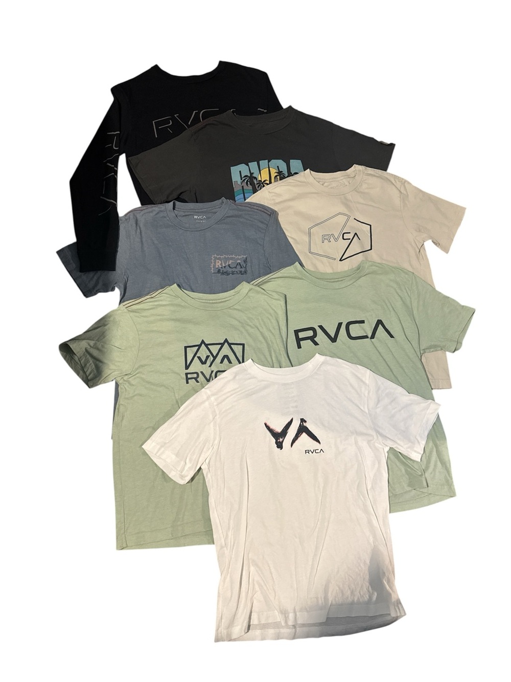 Bundle of 7 RVCA Tees All Size L